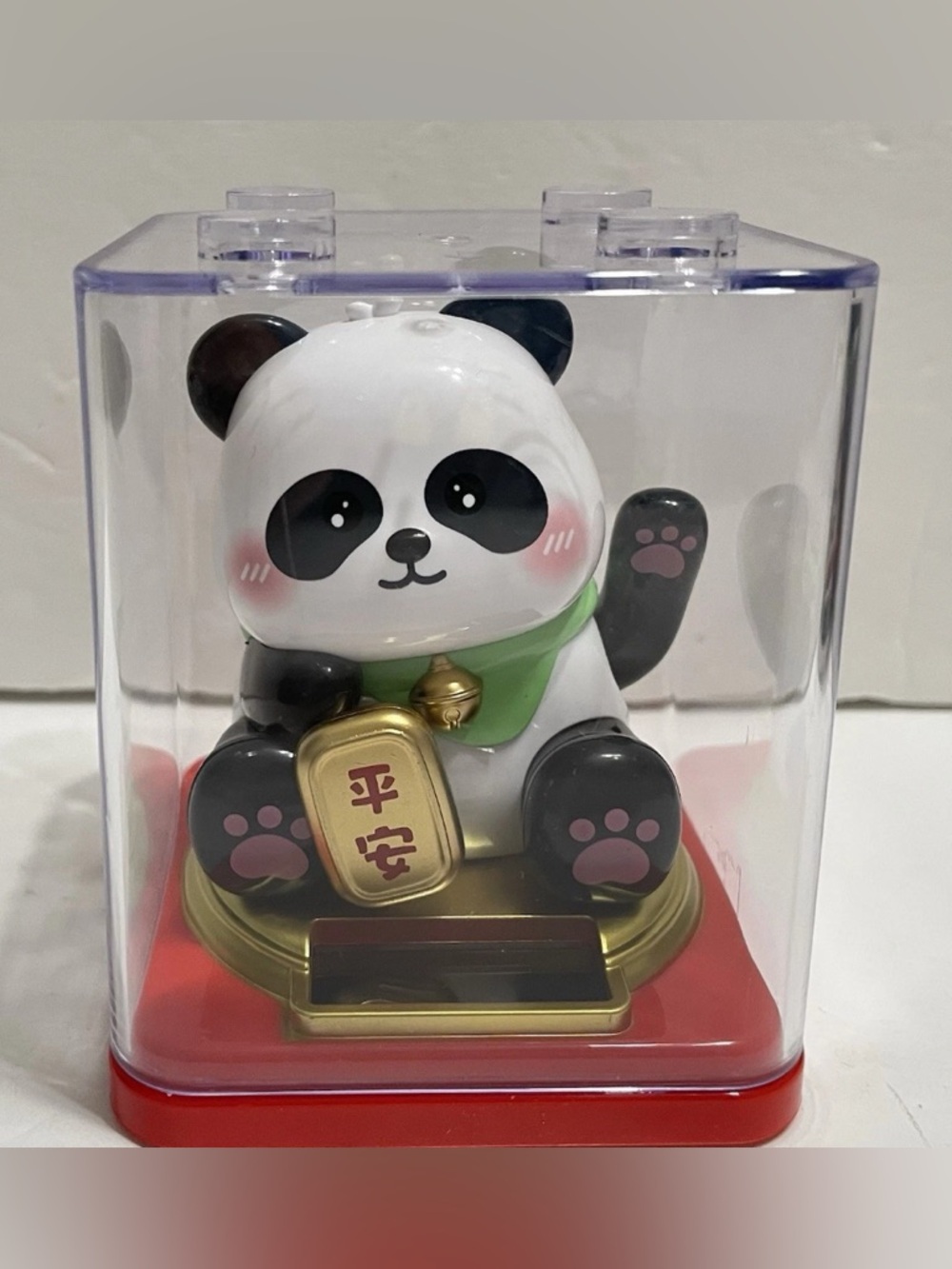 Solar Dancing Panda -green 平安 figurine Toy Dashboard Decorative Gift,New! 3.5”